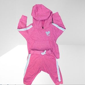 DKNY Baby Girl Pink Track Suit Size 12M